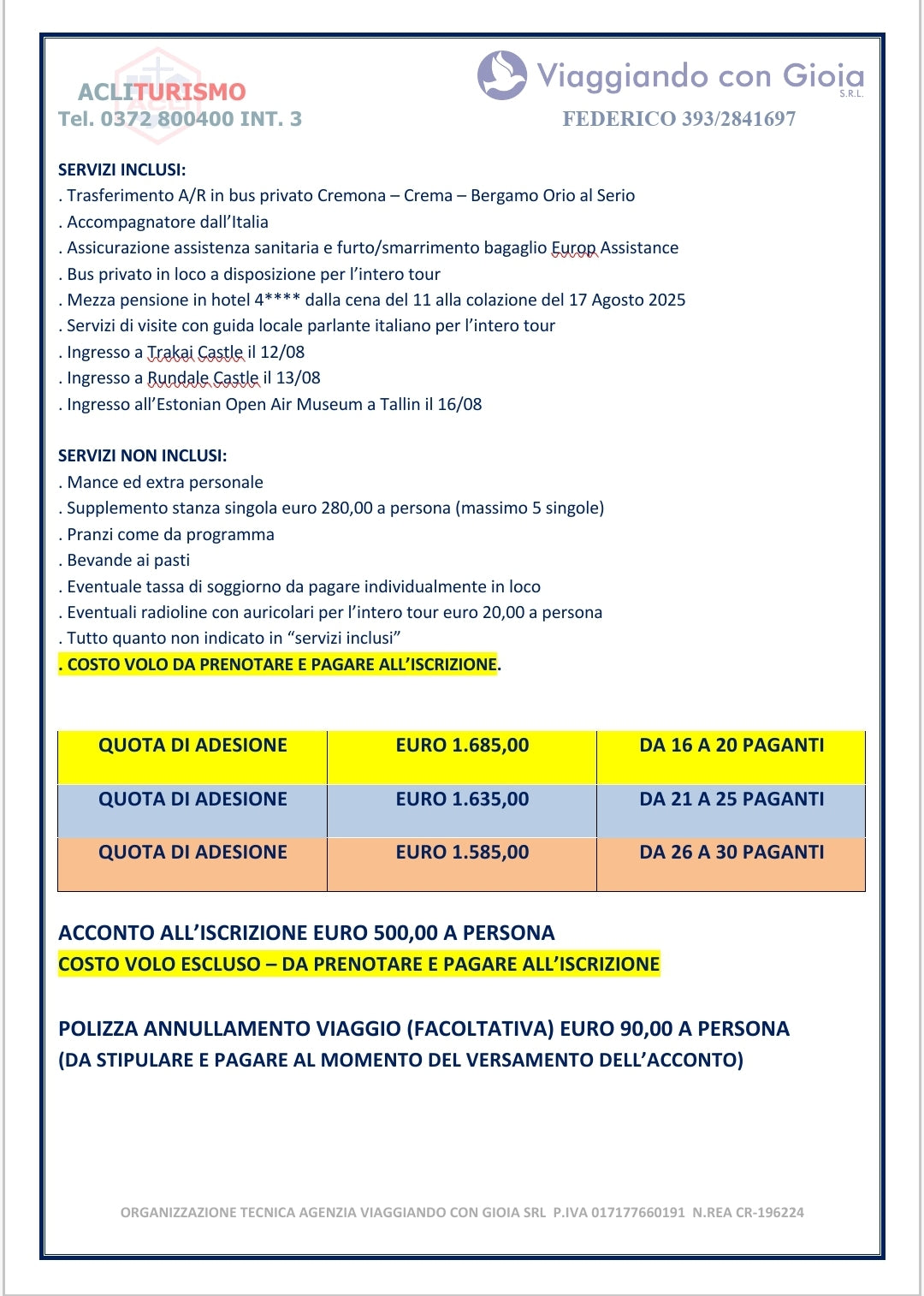 TOUR DELLE CAPITALI BALTICHE