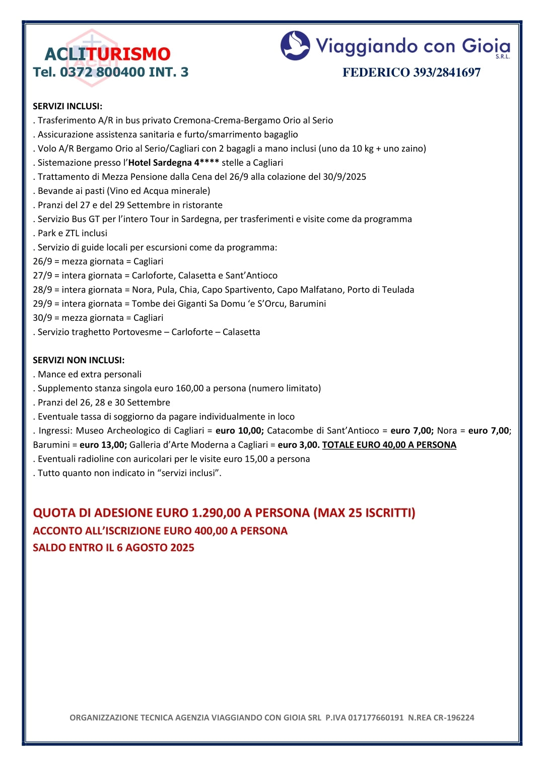 TOUR DELLA SARDEGNA MERIDIONALE