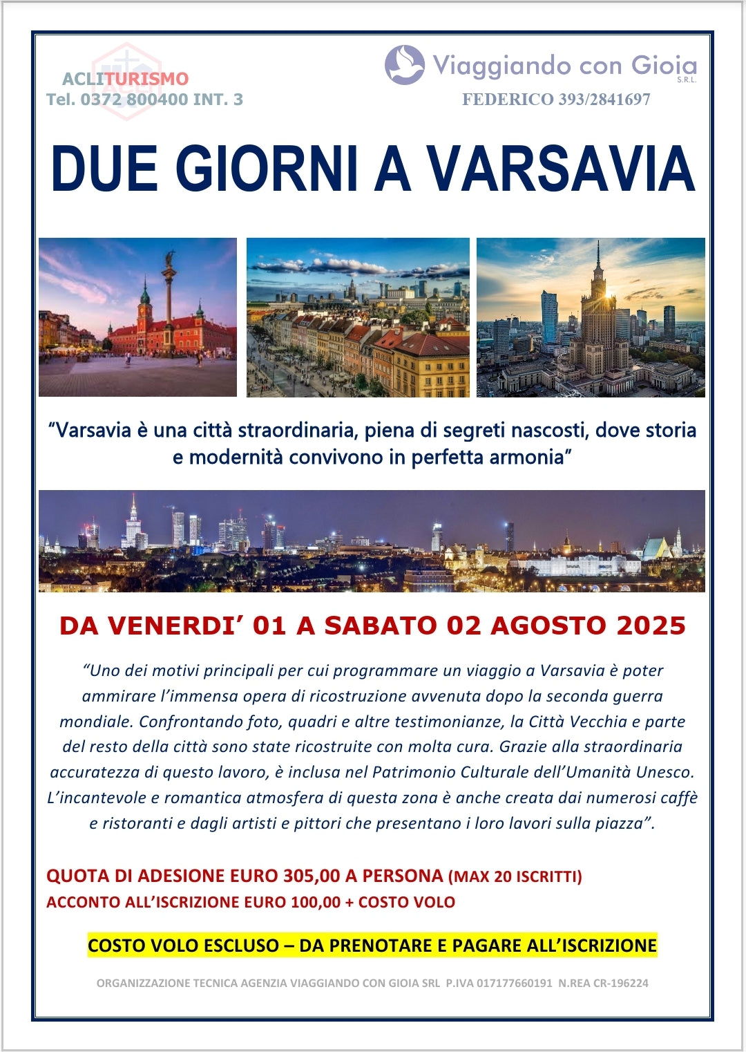 DUE GIORNI A VARSAVIA