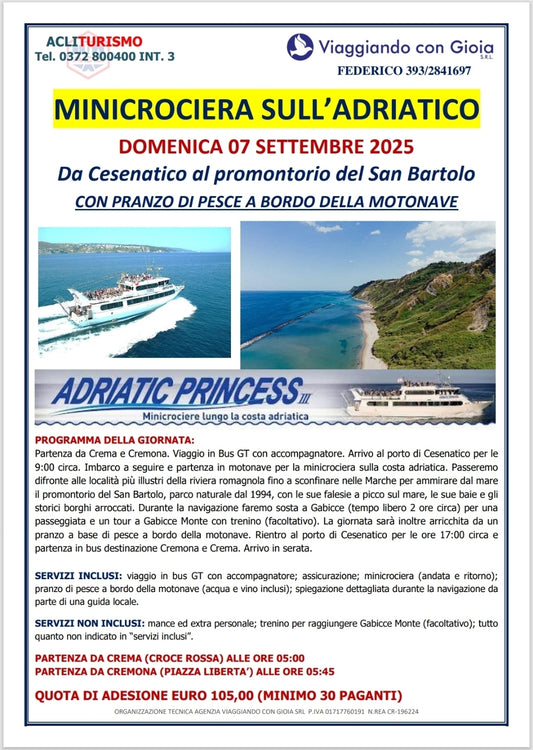 MINICROCIERA SULL'ADRIATICO
