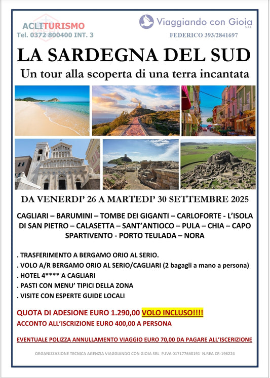 TOUR DELLA SARDEGNA MERIDIONALE