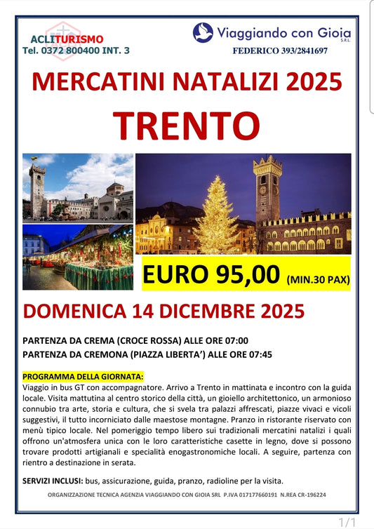 TRENTO E I MERCATINI DI NATALE